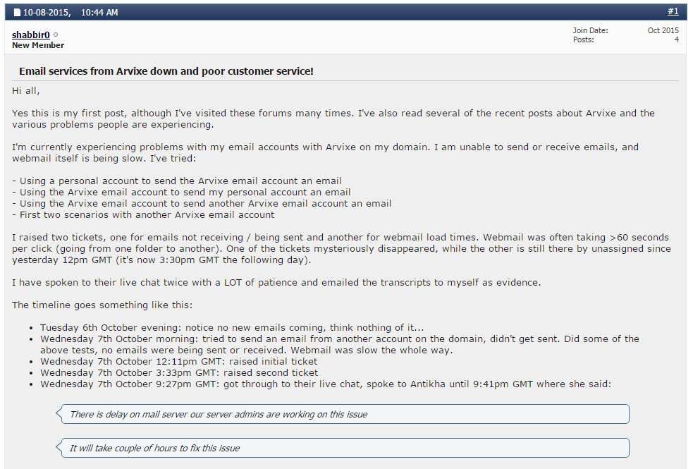 Arvixe down webhostingtalk2