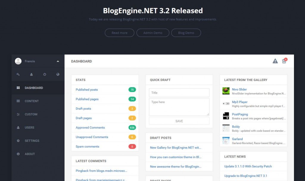 blogengine.net 3.2 hosting